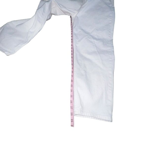 ASOS DESIGN WHITE DENIM JEANS PANT COTTON‎ WOMEN PLUS SIZE 18 TAPERED LEG SKINNY - Picture 6 of 12